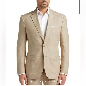 JOE Joseph Abboud Linen Slim Fit Suit - Tan Linen